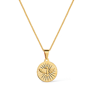 Colar Dourado Religioso Espirito Santo