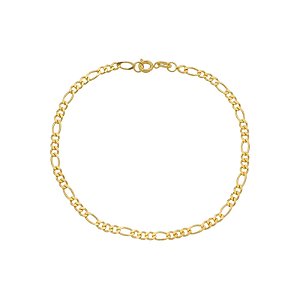 Pulseira Dourada Masculina Elo 3 por 1