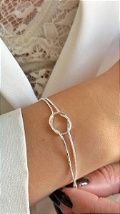 PULSEIRA NÓ FOLHEADA PRATA 925