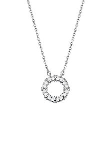 COLAR CÍRCULO CRAVEJADO NO RÓDIO BRANCO