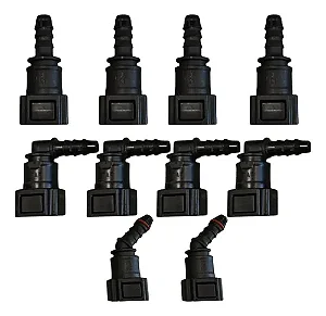 Kit Com 10 Conectores Quick Engate Rápido 8mm