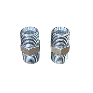 Adaptador Macho Fixo em Aço Carbono 3/8" NPT - 2 Unidades