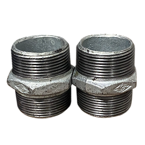 Adaptador Macho Fixo em Ferro Galvanizado 1.1/2" NPT - 2 Unidades