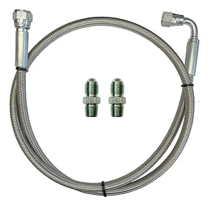 Mangueira Turbina Inox Prensada com Conexões - 30 centímetros