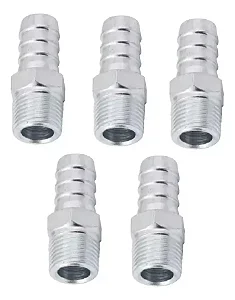 Kit 5 Und Espigão Adaptador Fixo Macho 1/4 X Mangueira 1/2