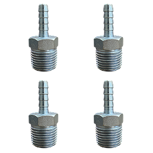 Kit 4 Und Espigão Adaptador Fixo Macho 1/2" x 1/4"