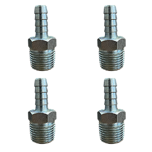 Kit 4 Und Espigão Adaptador Fixo Macho 1/2" x 3/8"