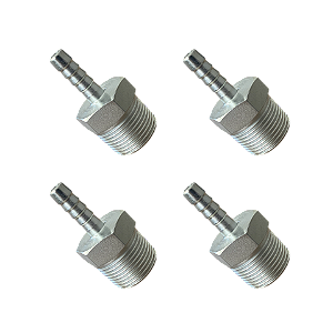 Kit 2 Und Espigão Adaptador Fixo Macho 1" x 3/8"