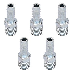 Kit 05 Espigão Fixo Macho Npt Rosca X Escama 3/8'' X 3/8''