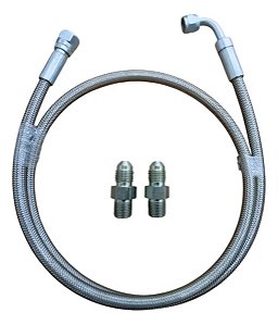 Mangueira Aeroquip Turbina Inox Óleo 75cm Prensada +conexões