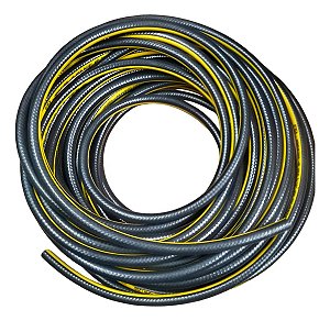 Mangueira De Ar Água Compressor 3/8 Pol 400 Psi 60 Metros Preto Listra Amarela