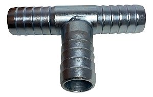 Emenda Em Tee Te Aço Para Mangueira 1 Pol 25mm Ar Agua Gás