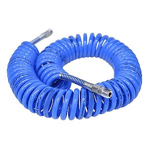 Mangueira Espiral Pu Azul 8mmx 10 Metros P/ Ar Comprimido Azul
