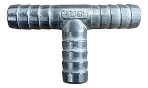 Emenda Em Tee Te Aço Para Mangueira 5/8 Ar Agua Gás
