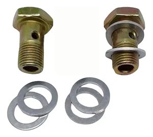 Kit Parafuso Oco 16mm 14mm 3 Furos E Arruelas De Vedação