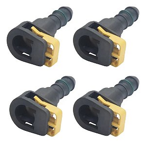 4 Conectores Reto Plug Engate Rápido Gm 3/8 X 3/8