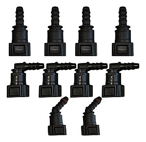 Kit Com 10 Conector Quick Engate Rápido 8mm / 8mm