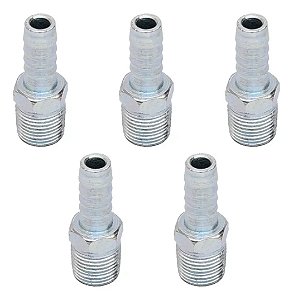 Kit 5 Espigão Fixo Macho Npt Rosca X Escama 3/8''x 5/16''
