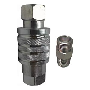 Engate Rápido Hidráulico Agrícola 1/2 Npt + Adaptador M20