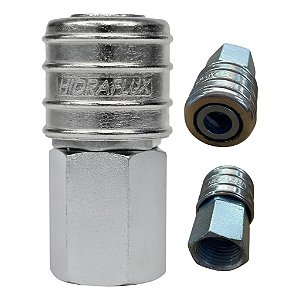 Engate Rápido Compressor Ar 1/4 Rosca 1/2 Fêmea Bsp