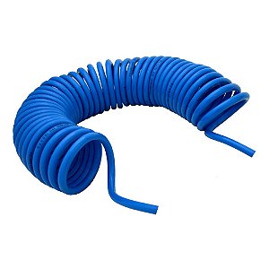 Mangueira Espiral Tubo Pu 7 Metros 8mm Azul