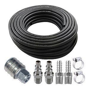 Kit Mangueira De Ar 10m 1000 Psi Para Compressor De Ar