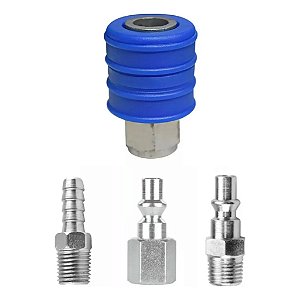 Kit Conexôes Para Compressor Com Engate Rápido De 1/4 Fêmea