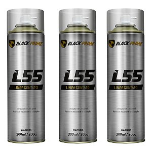 Kit 2 Limpador Spray Limpa Contato L55 Black Prime 300ml