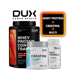 Kit DUX Whey Protein + Creatina + Multivitamínico