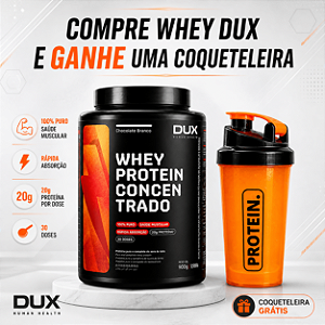 Whey Protein Dux 900g + Coqueteleira Exclusiva Grátis