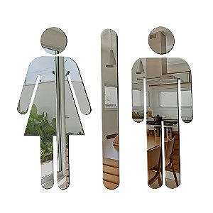 Espelho Decorativo Em Acrílico Para Portas De Banheiros