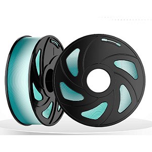 Filamento 3D PLA Silk Duo Color Verde e Prata Silver-Green Silk Magic Color 1Kg Closin