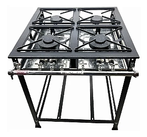 FOGAO IND 4 BOCAS 2QS / 2QD BAIXA PRESSÃO