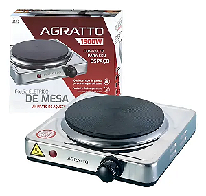 Fogão Elétrico 1500W de Mesa 1 Boca Agratto