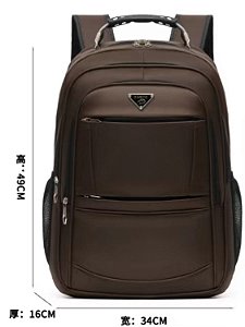 Mochila impermeável multifuncional masculina puxador de aço - COR MARROM