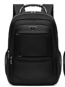 Mochila impermeável multifuncional masculina puxador de aço - COR PRETO