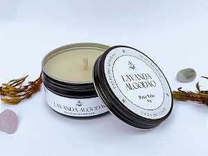 Vela Aromática | Lavanda e Algodão | Lata | Cera Vegetal | Pavio de Algodão