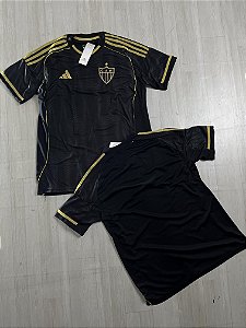 Camisa Atletico Mineiro Preta com Dourada