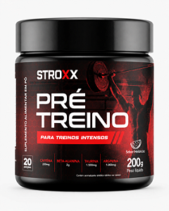 Pré Treino STROXX® 200g Alta Performance | Energia, Foco e Resistência | Beta Alanina + Taurina + Cafeína
