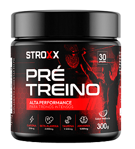 Pré Treino STROXX® 300g Alta Performance | Energia, Foco e Resistência | Beta Alanina + Taurina + Cafeína