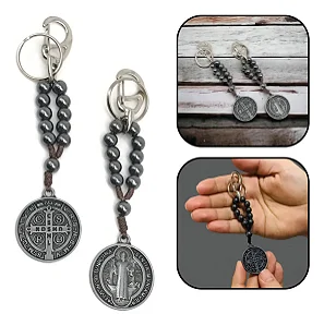 Chaveiro Dezena São Bento De Hematita