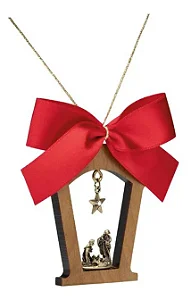 Adorno Enfeite De Pendurar Natal Sagrada Família Vermelho