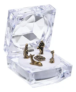 Mini Presépio Na Caixinha Acrílico Lapidada Presente