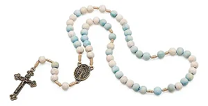 Terço Nossa Senhora Das Graças Mãezinha Do Céu Branco 8 Mm