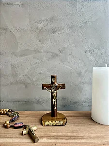 Crucifixo Mesa E Parede Cilíndrico Foi Por Você 12 Cm