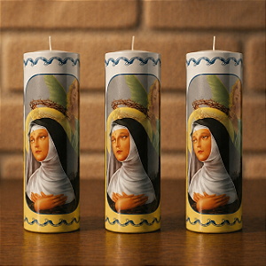 Vela Votiva 272g Santa Rita De Cássia - 03 Unidades