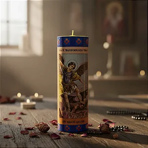 Vela Votiva 272g São Miguel Arcanjo - 03 Unidades