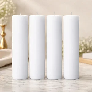 Vela Para Altar Lisa 7x30 Cm Branca - 4 Unidades