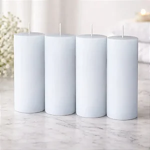 Vela De Altar Lisa 7x15 Cm Branca - 4 Unidades