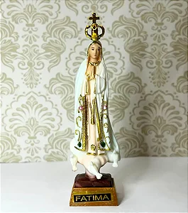 Imagem Nossa Senhora De Fátima 10cm Resina Santita
